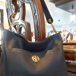 100% Authentic Tory Burch Leather Hobo Bag